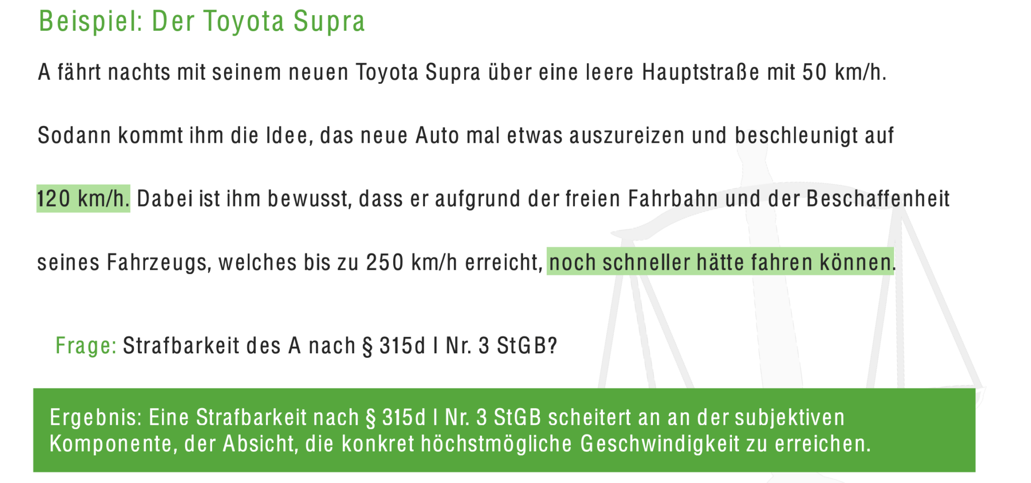 Verbotene Kraftfahrzeugrennen, § 315d StGB | Lecturio