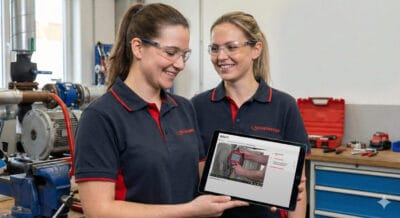 Rothenberger Mitarbeiter mit der Lecturio Lernumgebung