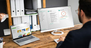 Lecturio Lernplattform: Cloud mit Symbolen für Lernen und Wissen